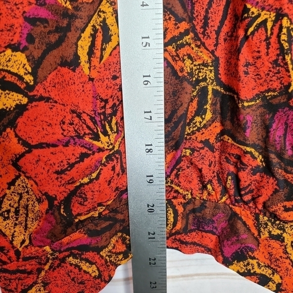 Vintage Blazer Jacket Size 10 90s Breckenridge Red Floral Short Button - Picture 7 of 9